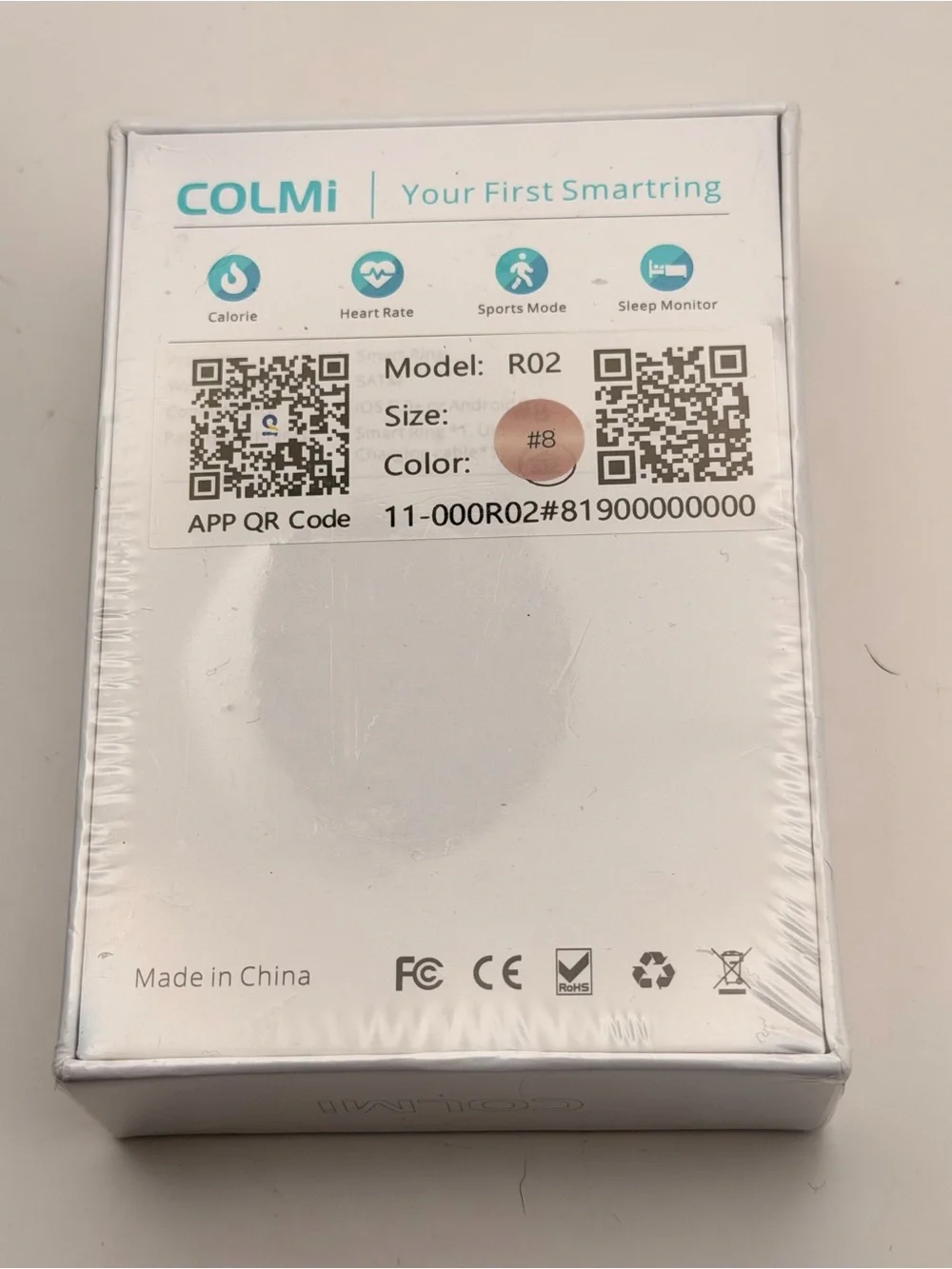 Colmi Smart Ring, New, Sealed, calories, Sleep, heart rate, sleep Mode